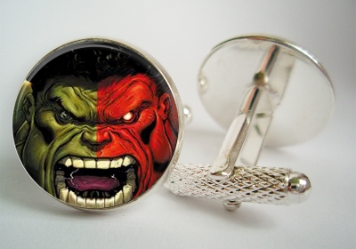 "Raging Hulk Avengers" Cufflinks