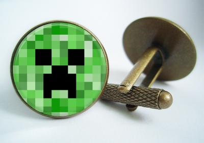"Minecraft Creeper" Cufflinks