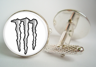 "Monster Energy Silver" Cufflinks