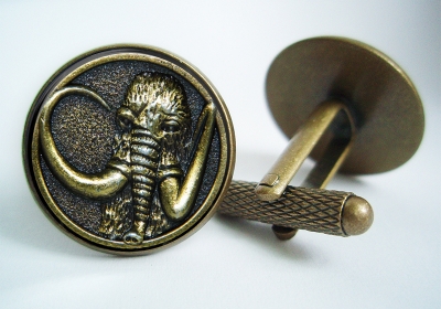 "Power Ranger Black Mastodon Coin" Cufflinks