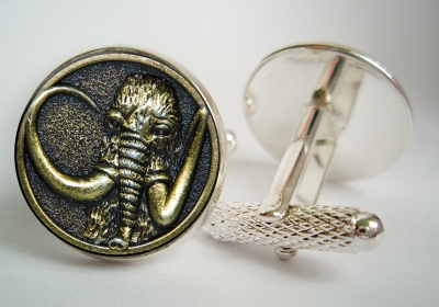 "Power Ranger Black Mastodon Coin" Cufflinks