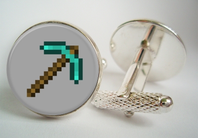 "Minecraft Pickaxe" Cufflinks