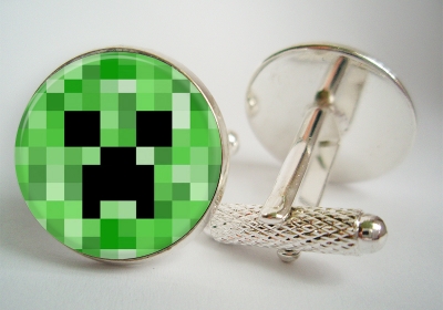 "Minecraft Creeper" Cufflinks