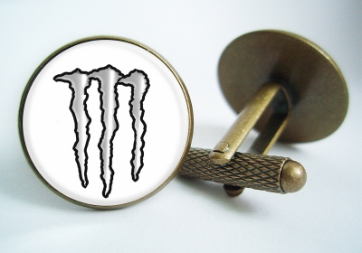 "Monster Energy Silver" Cufflinks