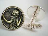 "Power Ranger Black Mastodon Coin" Cufflinks